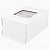 Фото товара: Короб для торта, 420*420*290 мм, белый, гофрокартон с окном (25 шт./упак.)