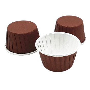 Фото товара: Форма бумажная ForGenika MUFFIN PRO Коричневый/Белый 50*40 мм C (100 шт./уп., 3000 шт./кор.)